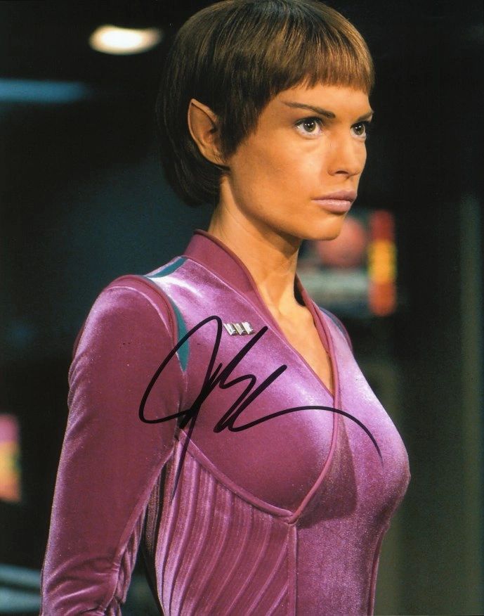 Jolene Blalock Autographed 8x10 Photo Sexy Actress Model Stek Trek